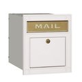 Salsbury Industries Salsbury 4145P-WHT 11.5 In. W X 13.25 In. H X 15.75 In. D Locking Plain Door Cast Aluminum Column Mailbox In White 4145P-WHT